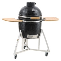 VEVOR Portable Charcoal Grill, Propane Gas Grills with Cover and Cart, Heavy Duty Stainless Steel BBQ Grill, Mini Smoker for Outdoor Cooking, Barbecue