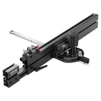 VEVOR Precision Miter Gauge, Standard Slot 3/4'' x 3/8'', Aluminum Alloy Table Saw Miter Gauge with 19-35 in Grating 15 Angle Stops Adjustable Spring 