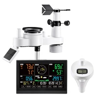 7-in-1 Wi-Fi Weather Station with APP, 190.5 mm Display, Wireless Solar Powered Outdoor Sensor, with Pool Thermometer, Rain Gauge, Indoor Outdoor for 
