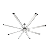 VEVOR 213 cm Ceiling Fan No Light, 6-Speed Remote Control, Aluminum 8-Blade, Reversible DC Motor, Modern Low Profile Flush Mount Fan for Bedroom, Livi