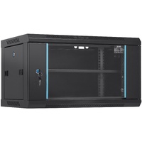 VEVOR 6U Wall Mount Network Server Cabinet, 15.5'' Deep, Server Rack Cabinet Enclosure, 200 lbs Max. Ground-mounted Load Capacity, with Locking Glass 