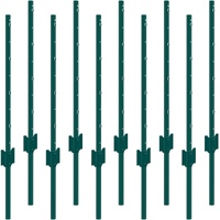 3 Feet Fence Post, 10 Pack U-Channel Heavy Duty Metal Fence Posts, Sturdy Steel Fence Stakes for Garden Yard, Lawn, Farms and Outdoor Wire Fencing, Gr