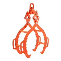 36in Log Lifting Tongs, 4-Claw Log Tongs, Heavy Duty Steel Log Grapple, 3300LBS Lifting Capacity, Swivel Log Graper Timber, Eagle Claw Design, Log Ski