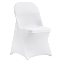 Stretch Spandex Folding Chair Covers, Universal Fitted Chair Cover, Removable Washable Protective Slipcovers, for Wedding, Holiday, Banquet, Party, Ce