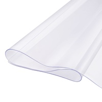 Plastic Table Cover, 42 x 60 Inch 2.0 mm Thick Clear Table Protector, Rectangle PVC Desk Mat, Waterproof & Easy Cleaning Desk Pad Tablecloth, for Offi