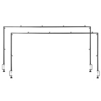 Over The Table Rod Stand with Clamps, 13"-42" Tall & 28"-98" Length Adjustable, 2 Packs Table Arch Stand, Tabletop Balloon Arch Frame for Wedding Birt