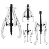 Gear Puller Set, 76.2 mm/101.6 mm/152.4 mm/203.2 mm 3 Jaw Bearing Puller with Reversible Jaws, 2 Jaw/3 Jaw Pulley Puller, 4 PCS Bearing Puller Tool Ki