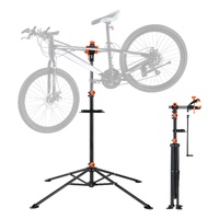 Bike Repair Stand, 80 lbs Heavy-duty Steel Bicycle Repair Stand, Adjustable Height Bike Maintenance Workstand with Magnetic Tool Tray Telescopic Arm, 