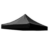 Gazebo Tent Top Cover Camping Beach Sunshade Shelter - Black / 3x3M