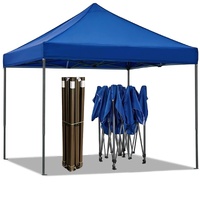 Portable Water-Resistant Gazebo 2x2 M - Blue / Without Sidewalls