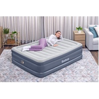 Bestway 2.03m x 1.52m x 51cm Tritech Air Inflatable Mattress Queen Built-in AC Pump