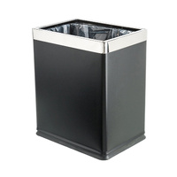 10 L Black Stainless Steel Dustbin