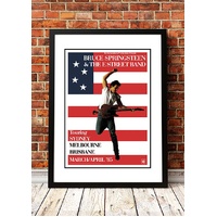 Bruce Springsteen 'Born in the USA' Australian Tour Poster 1985 - Framed A2