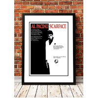 Scarface' Cult Movie Poster! - Framed A3