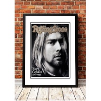 Kurt Cobain' Rolling Stone Magazine Cover! - Framed A3