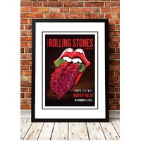 The Rolling Stones 'Hunter Valley'  Australia Concert Poster 2014 - Framed A2