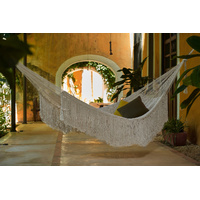 Ivory Cascade, hand woven rope Authentic Mexican Hammock