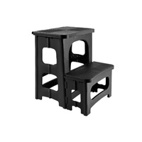 Multipurpose Portable Folding 2 Step Stool Non-Slip PP Collapsible Step Ladder Stool For Office Garage Library Closet Bathroom Kitchen Household Car R