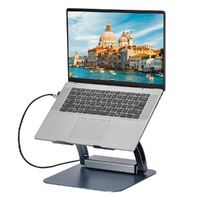 7-in-1 Laptop Stand Docking Station Ergonomic Laptop Riser 360 Rotatable - PD Charging HDMI USB-C and USB-A 3.0 Ports for MacBook M1/M2/M3 HP ASUS DEL
