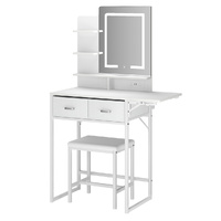 Levede Dressing Table LED Makeup Mirror Stool Set Vanity Desk Fold-up Panel