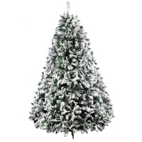 Christmas Tree 2.4M Xmas Tree Decorations Snow Flocked 1500 Tips
