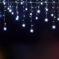 3M Christmas Icicle Lights String Lights 80 LED Solar Powered