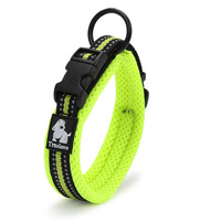  Heavy Duty Reflective Dog Collar - Yellow, M