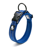  Heavy Duty Reflective Dog Collar - Blue, 3XL