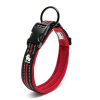  Heavy Duty Reflective Dog Collar - Red, 2XL