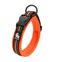  Heavy Duty Reflective Dog Collar - Orange, 2XS