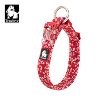  Floral Dog Collar - Red, M