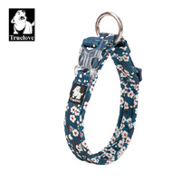  Floral Dog Collar - Blue, 3XL