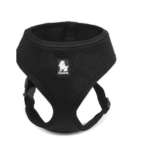Dog Harness with Steel D Ring - Black, L