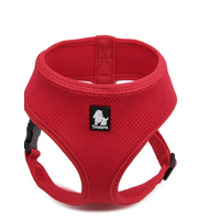 Dog Harness with Steel D Ring - Red, S