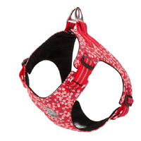  Floral Doggy Harness - Red, S