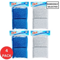4x Zilch 13cm Scourer Metallic Wire Sponge 4pk