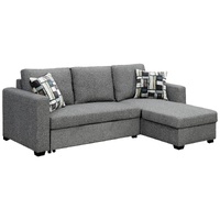 Fontana Pullout Sofa Bed with Storage Chaise Lounge  Sarantino - Grey