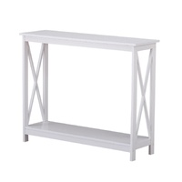 Sarantino Isla X-Frame Console Table in White