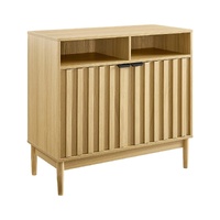 Sarantino Eleni 2-Door Sideboard Buffet Hallway Cabinet Storage Console Cupboard in Natural