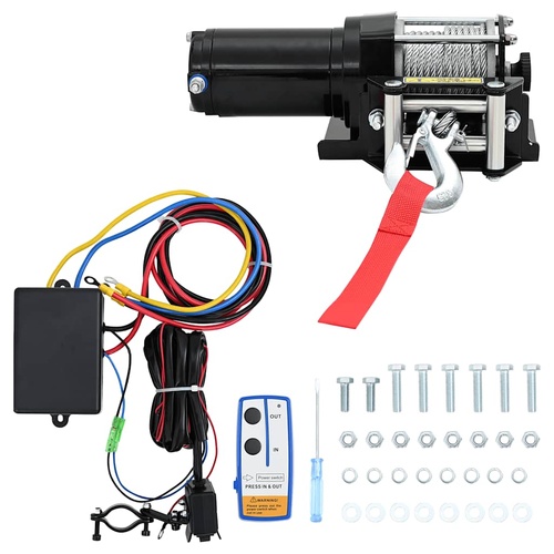 Electric Winch 1360 KG Plate Roller Fairlead Wireless Remote Control