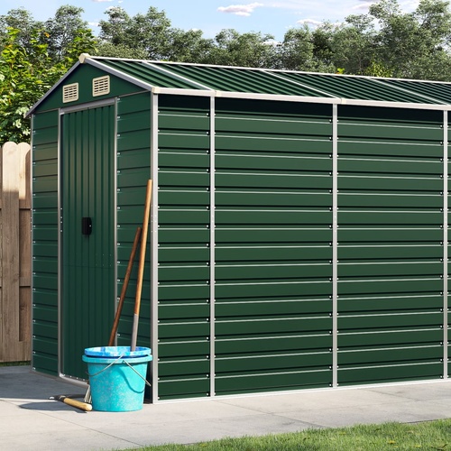 Garden Shed Green 191x810x198 cm Galvanised Steel