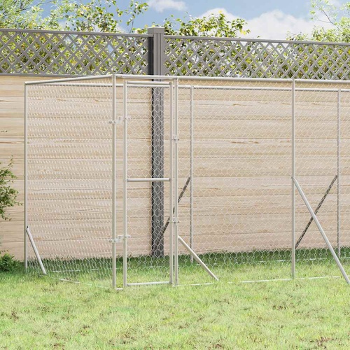 Outdoor Dog Kennel Silver 6x2x2 m Galvanised Steel