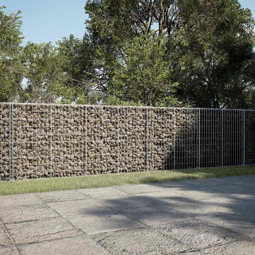Gabion Basket with Cover 750x100x100 cm Galvanised Iron