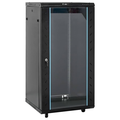 22U Network Cabinet 19" IP20 Black 60x60x120 cm