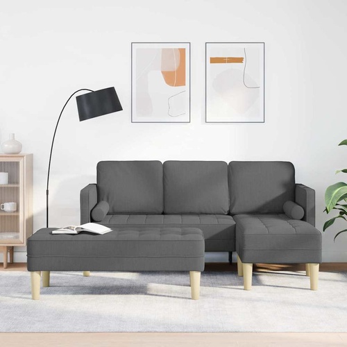 Sofa Set 2 pcs Dark grey 173 x 131 x 67 cm Fabric