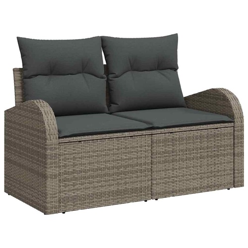 Garden Sofa Set with Cushion Manual 6 pcs Grey 55 x 55 x 37 cm