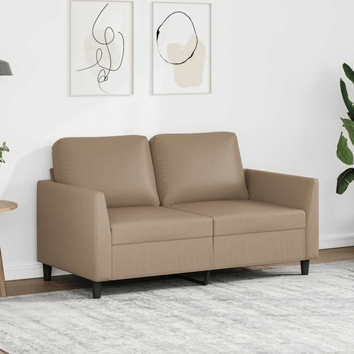 2-Seater Sofa Cappuccino 120 cm Faux Leather