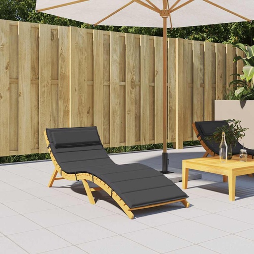 Sun Lounger Cushion Black 180x60x3 cm Oxford Fabric