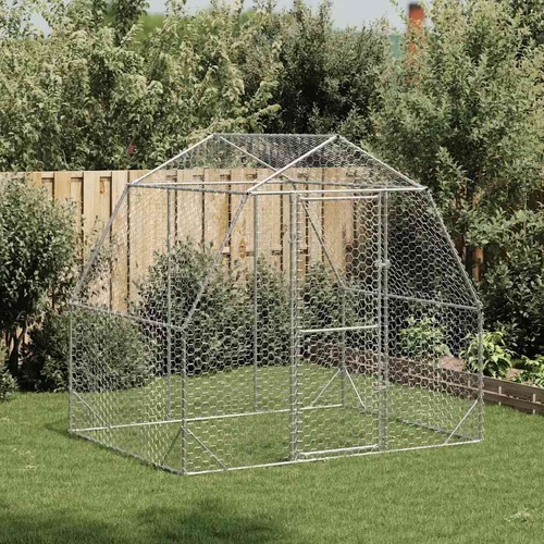 Chicken Run 2.5x2x2.25 m Galvanised Steel