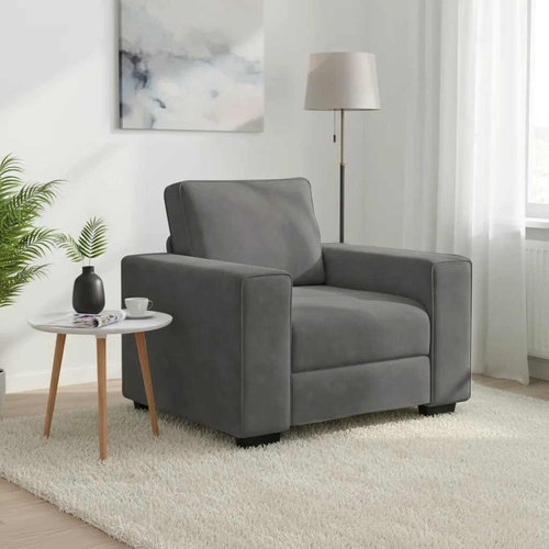 Sofa Chair Dark Grey 100x77x82 cm Velvet